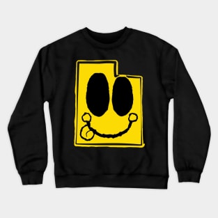 Utah Happy Face with tongue sticking out Crewneck Sweatshirt